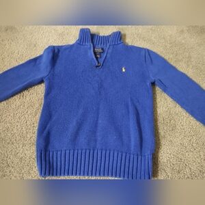 Polo by Ralph Lauren Boy's Blue Zip-Up Sweater Size 7